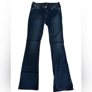 White House Black Market Dark Blue Skinny Flare Jeans - Size 4R